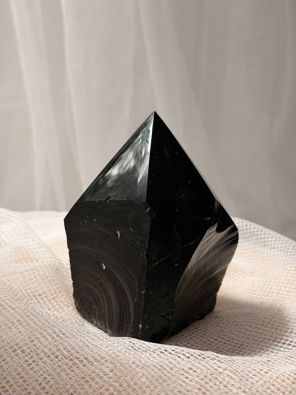 Obsidián – leštený hrot AA kvalita Ochranný štít