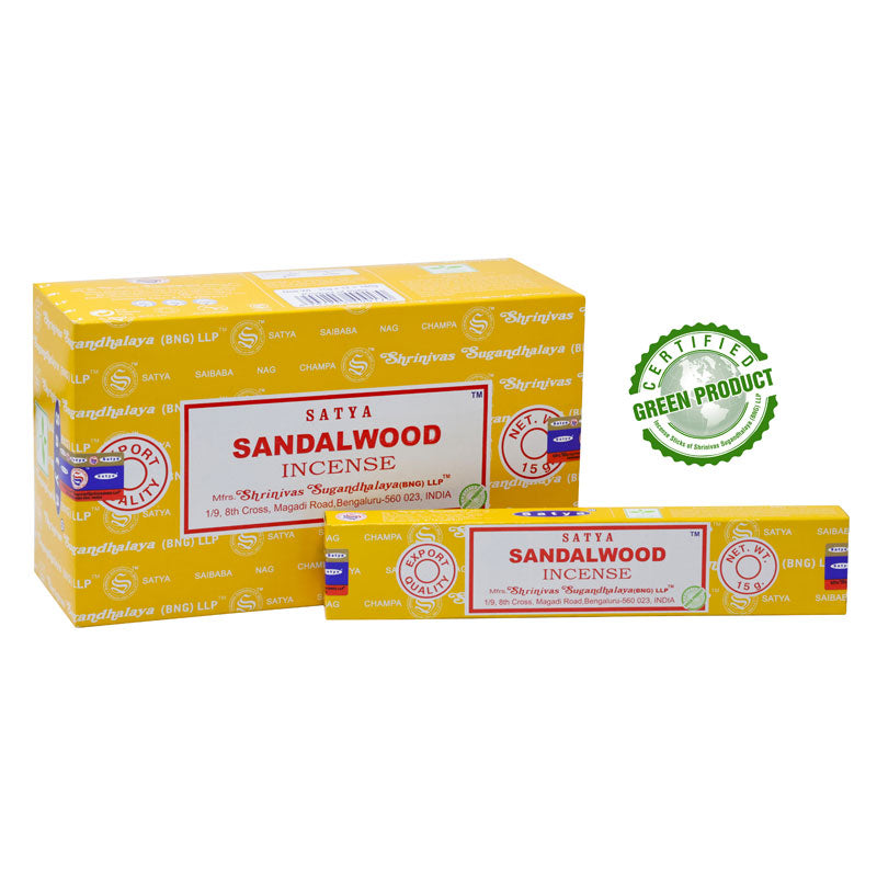 Satya Sandalwood (santalové drevo) vonné tyčinky 15g