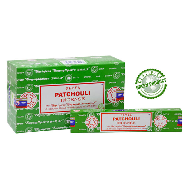 Satya Patchouli (pačuli) – vonné tyčinky 15g