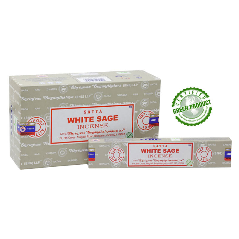 Satya White Sage (biela šalvia) vonné tyčinky 15g