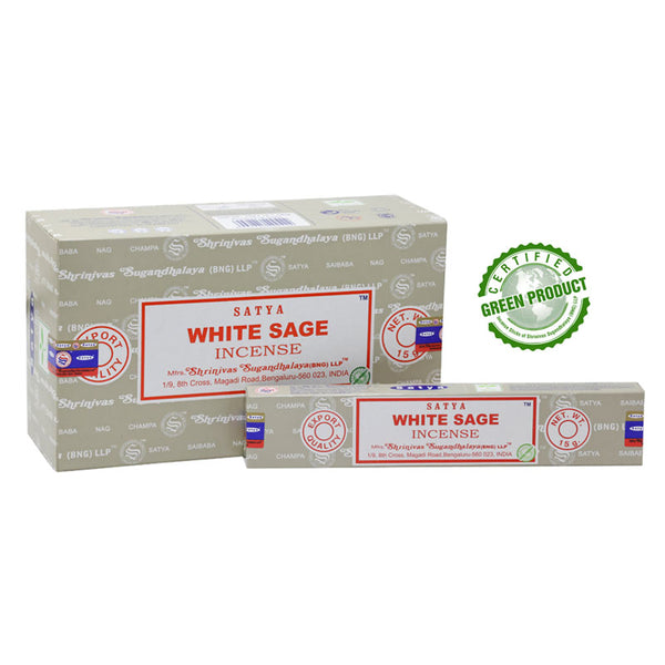Satya White Sage (biela šalvia) – vonné tyčinky 15g