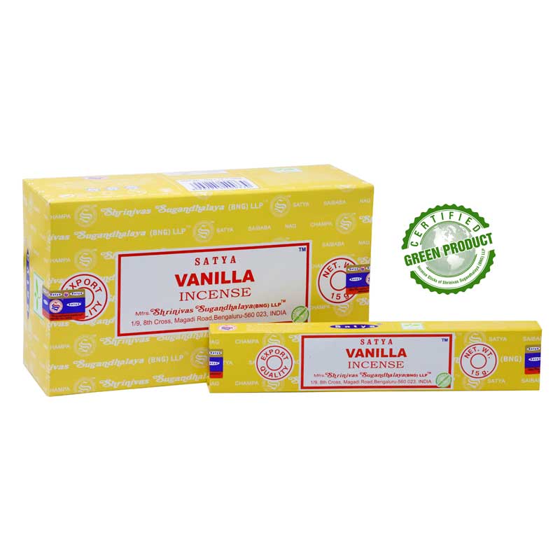 Satya Vanilla (vanilka) vonné tyčinky 15g