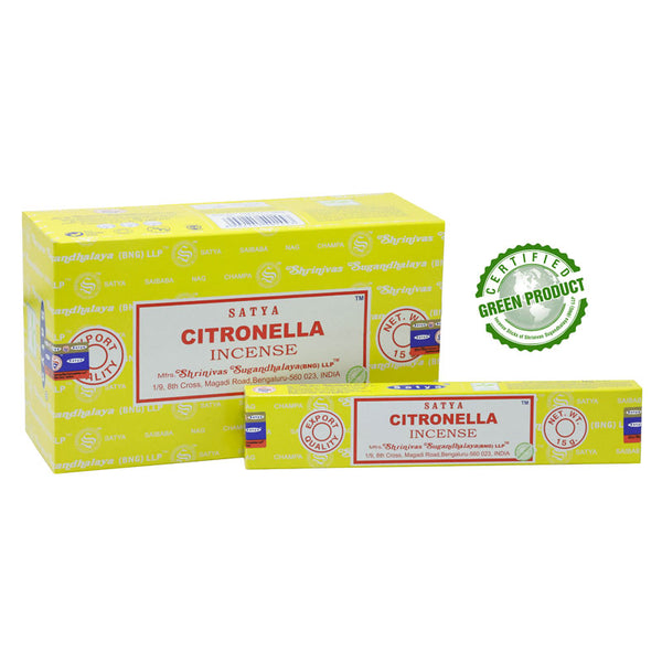 Satya Citronella (citronela) – vonné tyčinky 15g