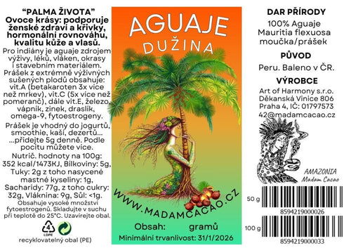 Aguaje prášok z dužiny – palma života, ovocie krásy, 50 g – foto 2