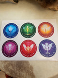 Anjelské nálepky set 1 – Michael, Rafael, Gabriel, Chamuel, Uriel, Metatron