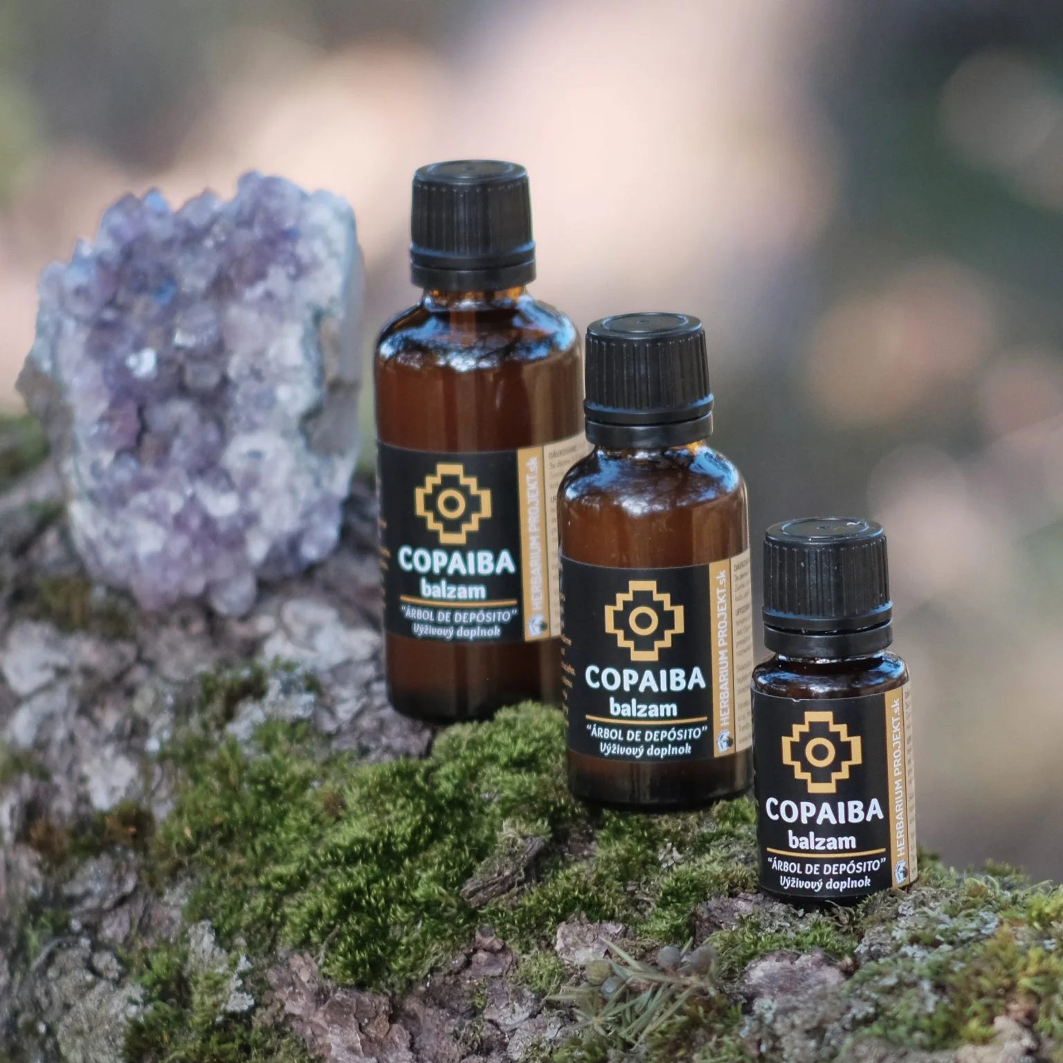 Copaiba balzam – živicový olej Copaifera officinalis, 3 fľaštičky