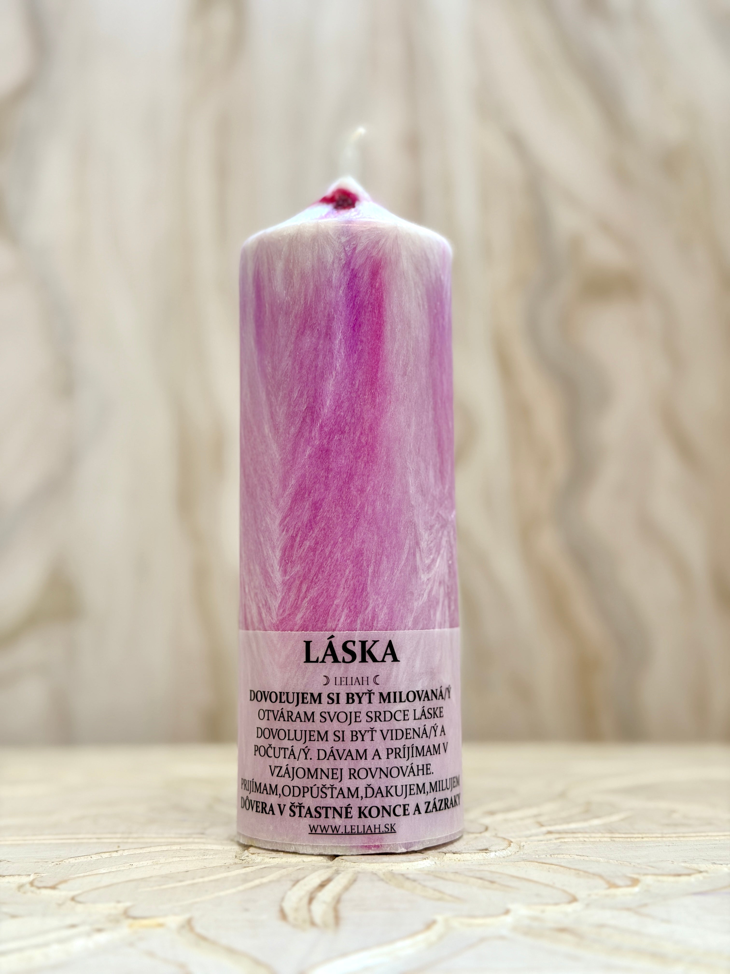 Láska – otvorenie srdca a prijímanie lásky – energetická sviečka LELIAH – foto 3