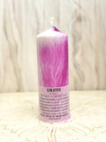 Lilith – energetická sviečka LELIAH (17 × 6 cm)