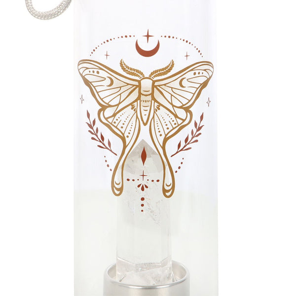 Sklenená fľaša s krištáľom Luna Moth