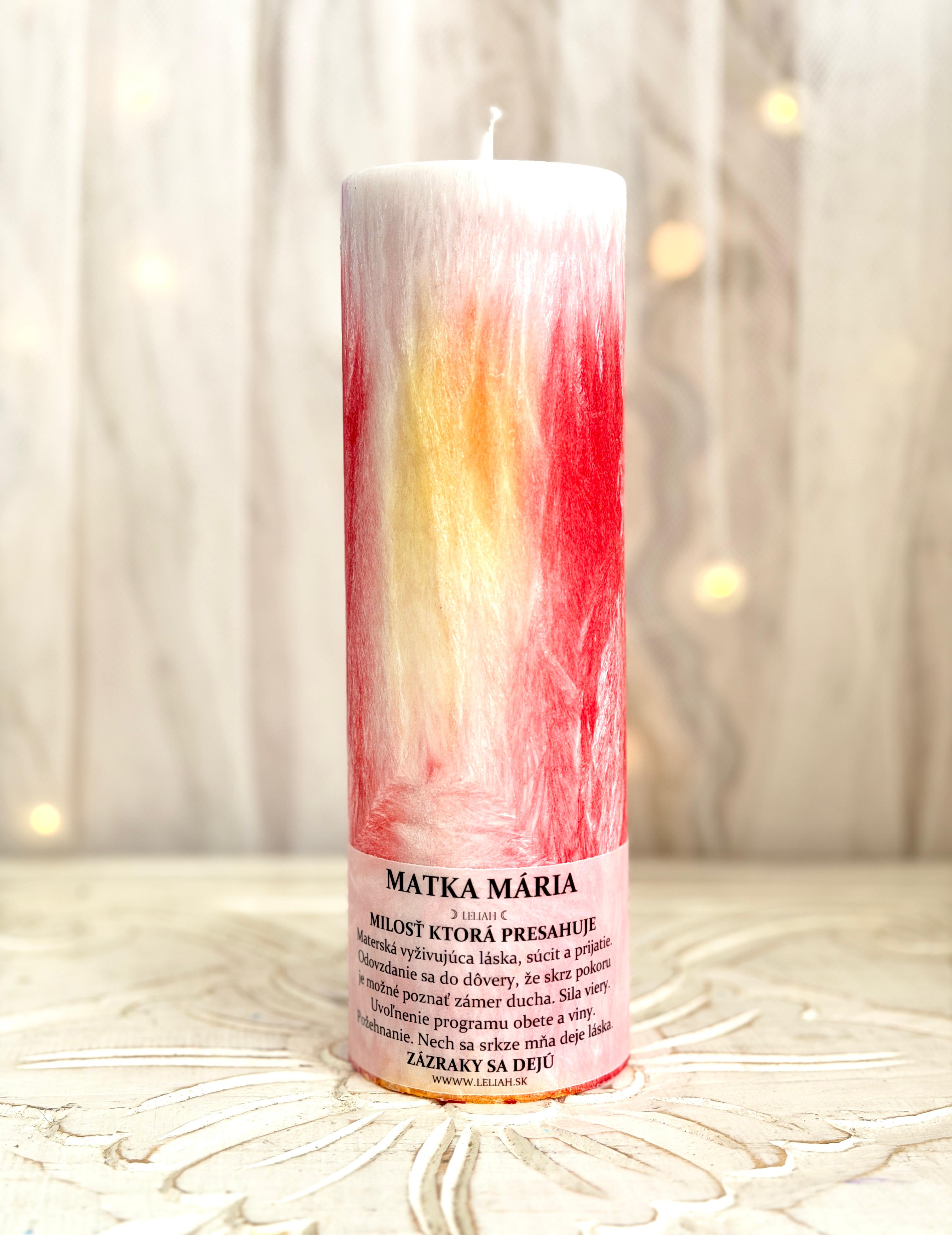 Matka Mária – materinská láska, súcit a požehnanie – energetická sviečka LELIAH