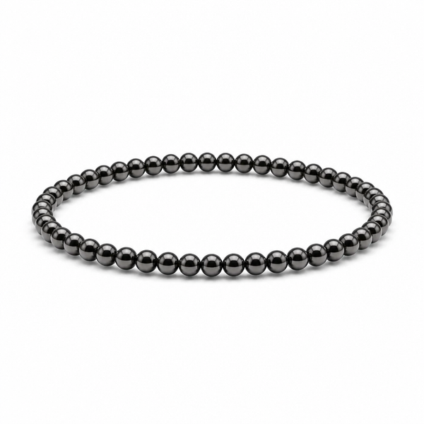 Hematit náramok 3 mm – uzemnenie a ochrana