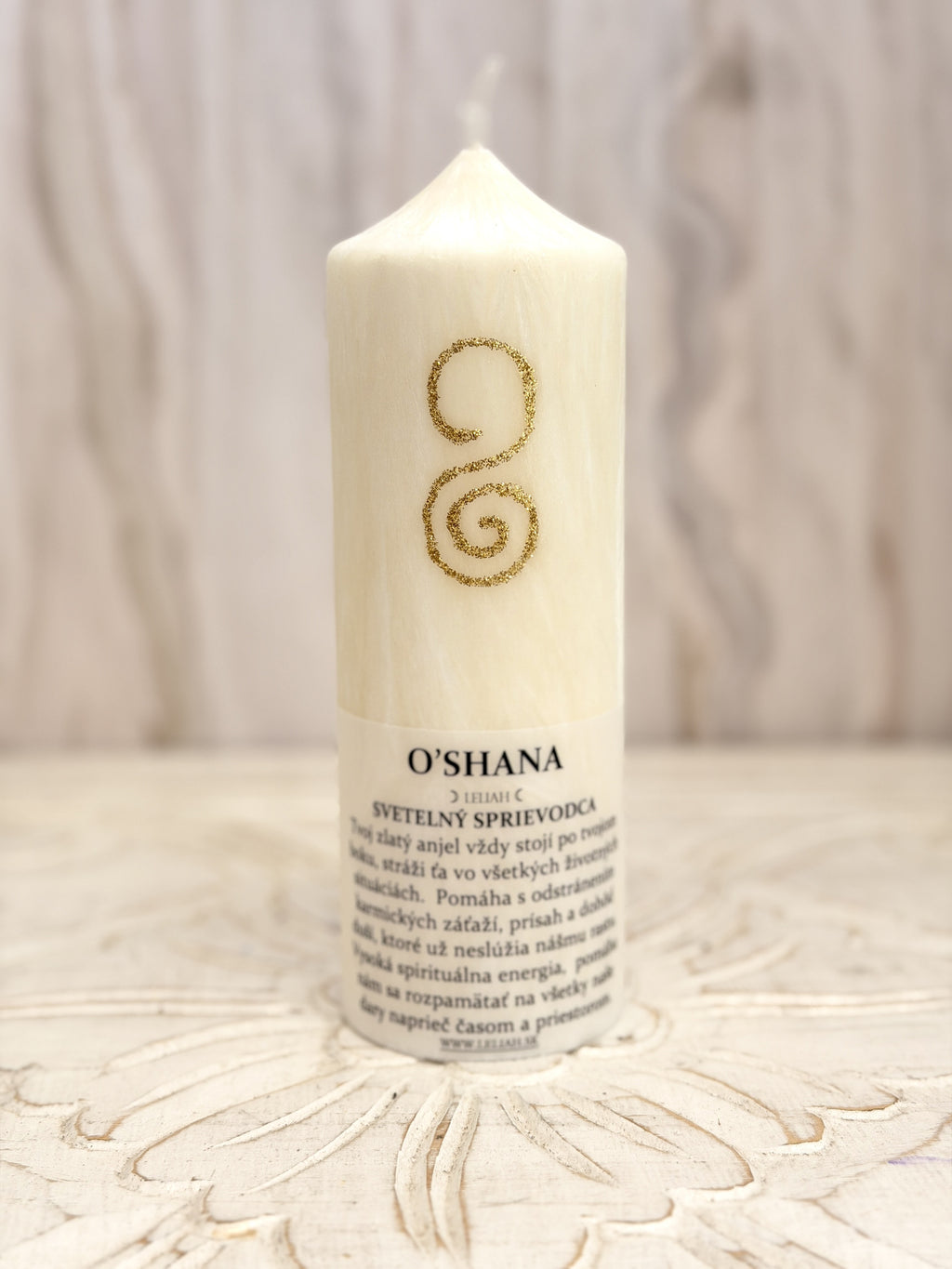 O'Shana – energetická sviečka LELIAH (17 × 6 cm)