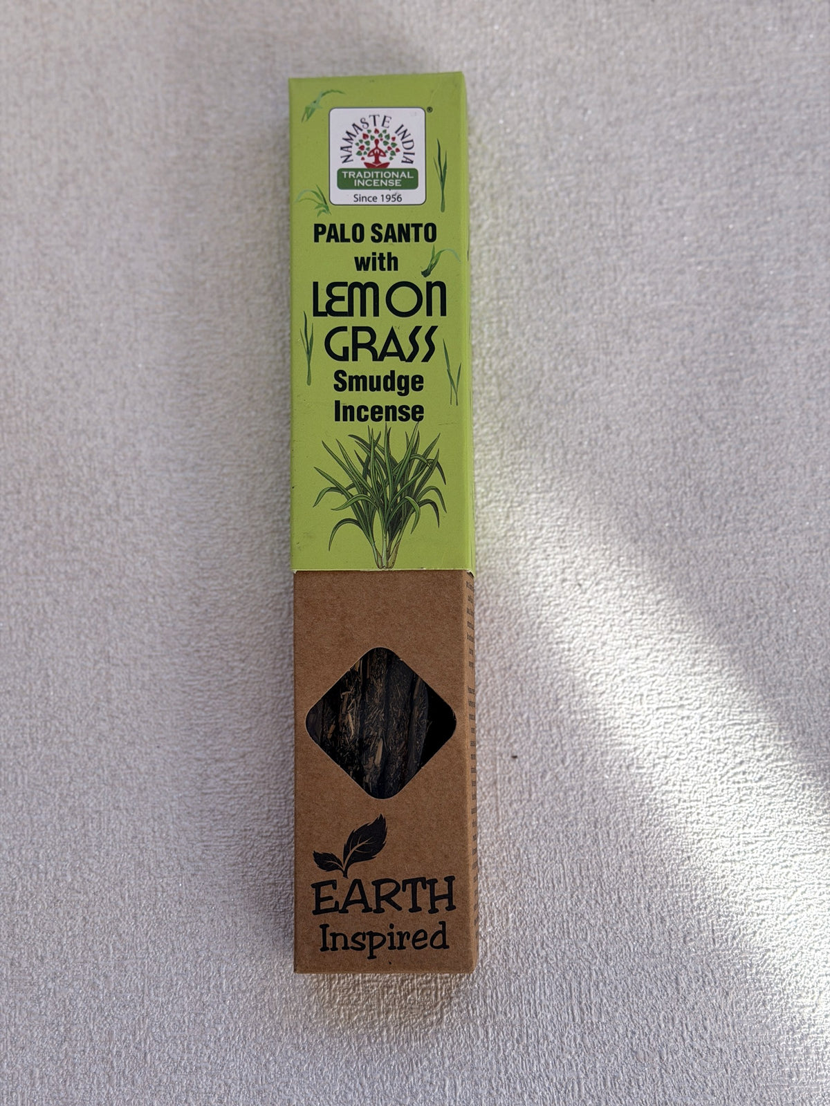 Palo Santo s citrónovou trávou vydymovacie tyčinky Namaste India Earth Inspired