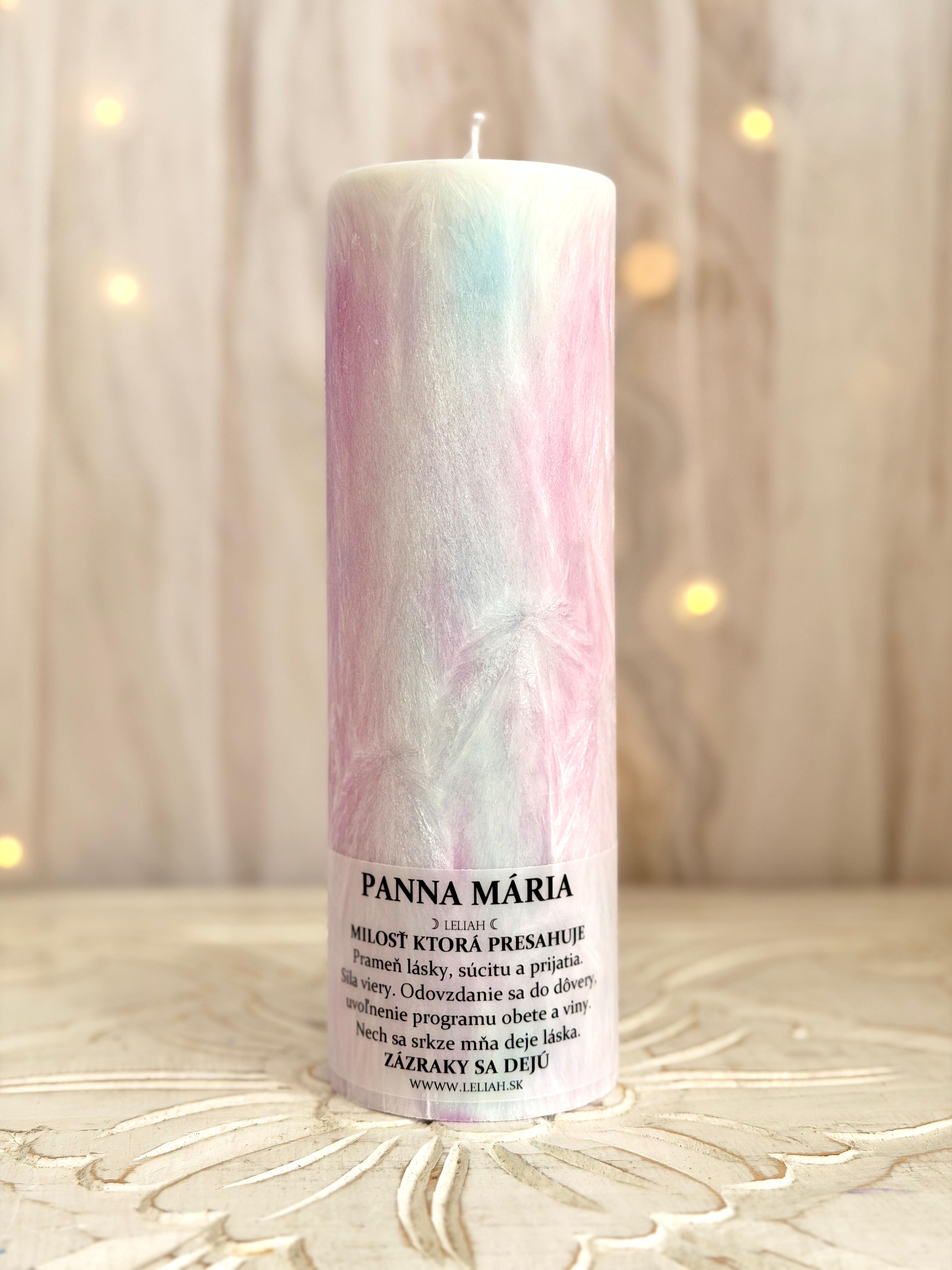 Panna Mária – milosť, láska a sila viery – energetická sviečka LELIAH
