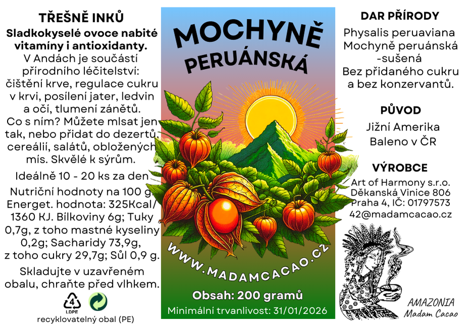 Mochyňa peruánska (Physalis) – sušené čerešne Inkov | 100 g