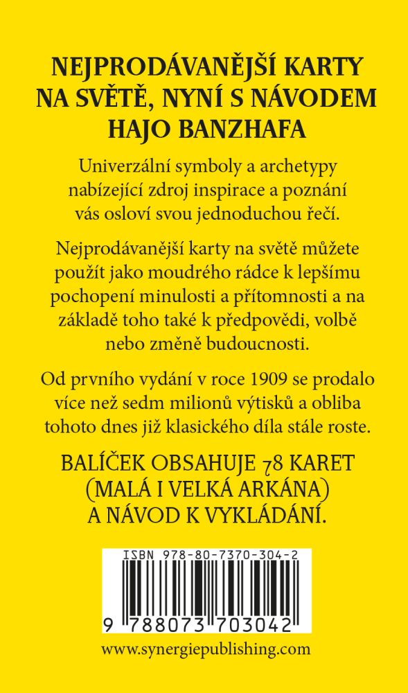 Rider Waite tarot – zadná strana balenia
