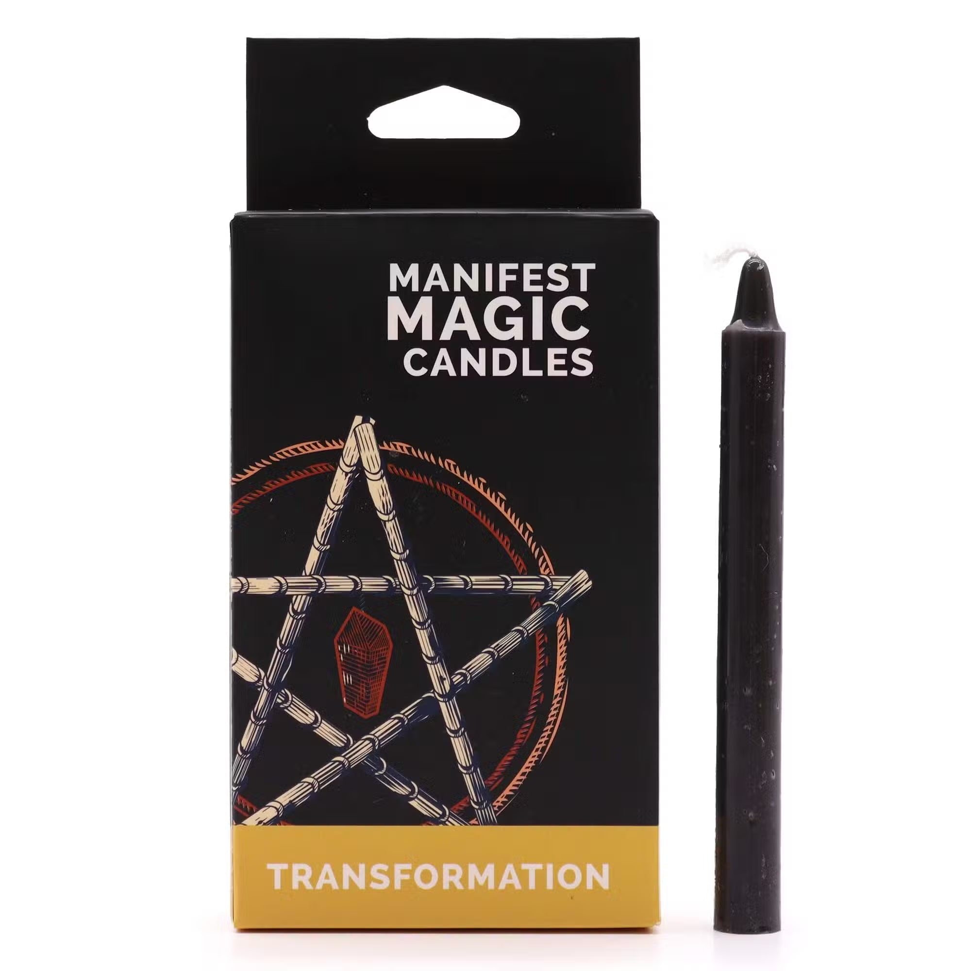 Rituálne sviečky Manifest Magic Transformácia, čierne balenie