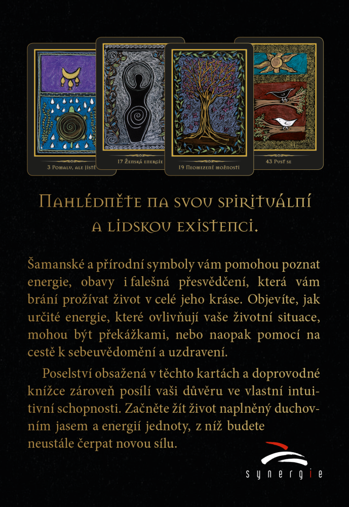 Šamanské léčení – zadná strana balenia
