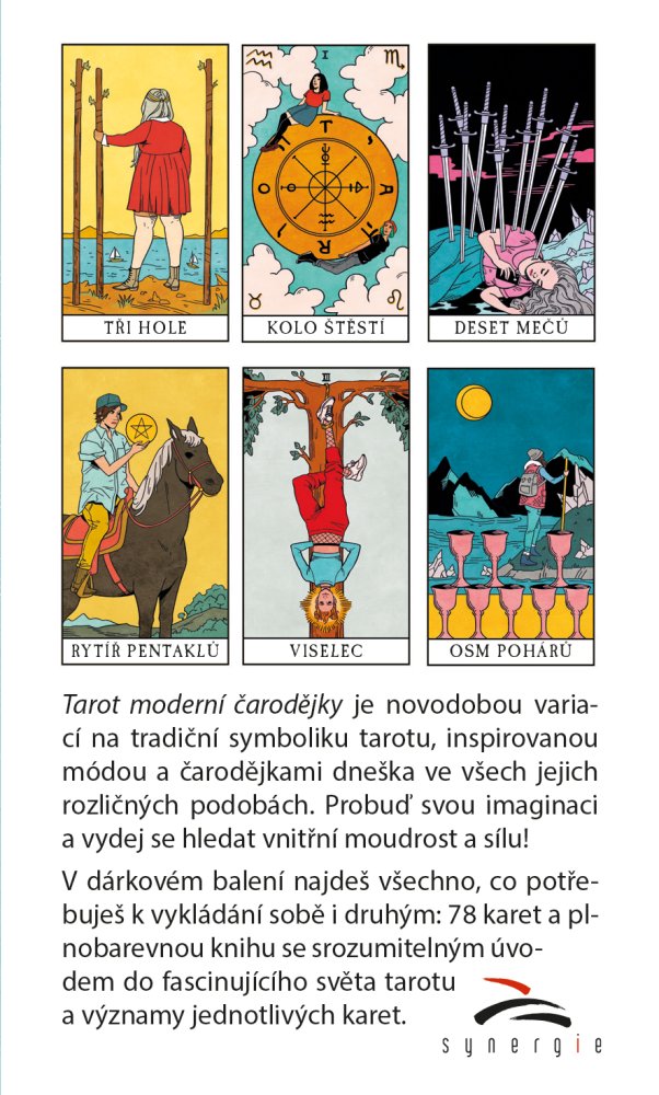 Tarot moderné čarodejnice – zadná strana balenia