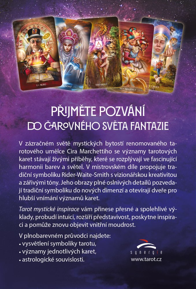 Tarot mystické inšpirácie – zadná strana balenia
