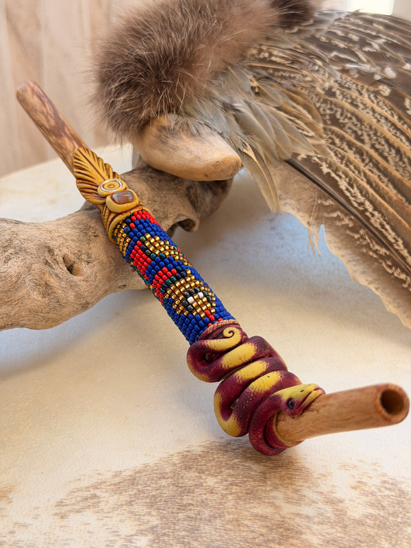 Tepi – posvätný aplikátor na Rapé (palo santo, ručná práca)