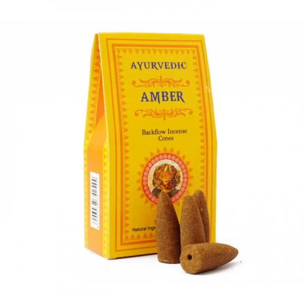 Ayurvedic Amber – vydymovacie kužele s tečúcim dymom (backflow) 30 g