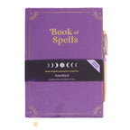 Book of Spells – fialový zamat, detail